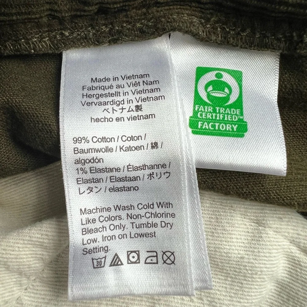 J. Crew Style 484 Corduroy Pants Slim Fit Men’s Olive Green